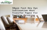 90gsm Fast Dry Dye Sublimation Heat Transfer Paper For Textile Printing