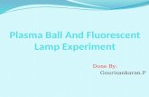 Plasma ball and fluorescent lamp experiment