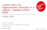 A Blank Sheet For Organisational Structure In A Digital, Customer-Centric World