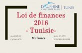 Loi de Finances 2016 de la Tunisie