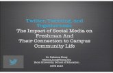 Twitter, Tweeting, and Togetherness:  The Impact of Social Media on Freshman And Their Connection to Campus Community Life