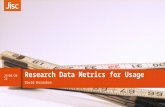 Research data metrics for usage