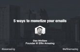 5 Ways to Monetize Your Emails
