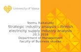 Finnish electricity supply industry analysis