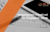 Report on Vegetarian Festival in Thailand 2016