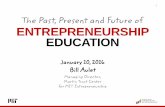 "Past Present and Future of Entrepreneurship Education" presentation at USASBE Conference Jan 10, 2016