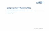 Intel® Trusted Execution Technology: Software Development Guide