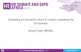HR Summit and Expo Africa 2015 - Seminar Presentation by Tasneem Mohamed, Chief Imagination Officer, Think South Africa