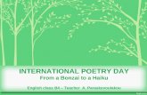 From a bonsai to a haiku- English through poetry   2016