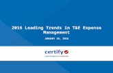 Leading trends in travel and entertainment expense management: The finance professionals guide to reporting best practices for 2016