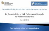 Six Characteristics of High Performance Networks - Dave Hackett