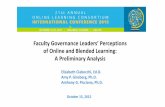 TTitle: A Study of Faculty Governance Leaders Perceptions of Online and Blended Learning