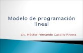 Ejemplo de  un modelo de programación lineal 2