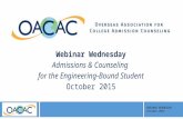 Webinar Wednesday Counseling the Engineering Bound Student