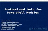 Professional Help for PowerShell Modules