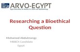 Arvo egypt researching a bioethical question