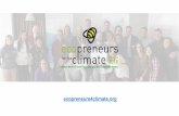 Ecopreneurs for the Climate 2016: presentation for climate organizers
