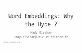 Word Embeddings, why the hype ?