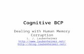 Cognitive BCP - Dealing with Human Memory Corruption