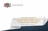 Informatīvais ziņojums "Par makroekonomisko rādītāju, ieņēmumu un vispārējās valdības budžeta bilances prognozēm 2016.-2018.gadā"