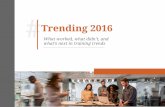 2016 Training Trends