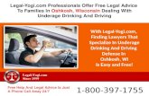 Free Legal Advice Is Available For Parents of Underage Drivers Charged With Drunk Driving In Oshkosh, WI