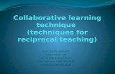 Collaborative learning technique (techniques for reciprocal teaching)