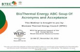 BioThermal Energy ABC Soup Of Acronyms and Acceptance
