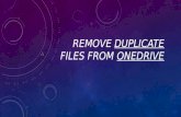 Remove Duplicate Files from One Drive