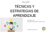 Taller técnicas  y estrategias aprendizaje