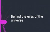 Behind the eyes of the universe