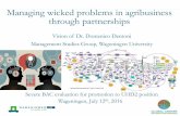 Managing wicked problems in agribusiness through partnerships