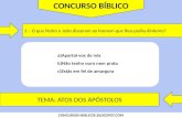 Concurso biblico livro de Atos dos Apóstolos