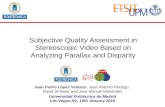 Subjective Quality Assessment in Stereoscopic Video Based on Analyzing Parallax and Disparity