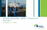AES Third Quarter 2016 Financial Review