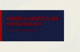 Women in genetics and biotechnology