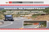 EG-2013. EspecificacionesTécnicasGrles. Construcción de Carreteras MTC-PERU