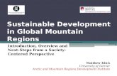 Matthew Klick - Sustainable Development in Global Mountain Regions