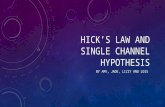 Hicks law and single channel hypothesis