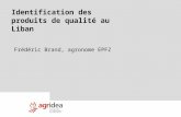 Identification des produits de qualité au Liban, F. Brand, Agridea, Suisse (french)