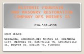 HISTORIC FOUNTAIN AND MASONRY RESTORATION DES MOINES IA 816-500-4198