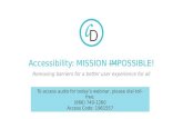 Web Accessibility: MISSION POSSIBLE!