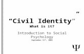 Civil Identity - Soc101 - Liberal Arts and Humanities