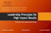 Leadership Principles for High Impact Results by Peggy Klingel