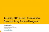 SAP Business Transformation using Portfolio Management