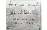 Egyptian proverbs - Arabeya language Center