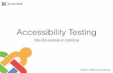 Accessibility Testing Overview for Joomla Showcase Wesbite