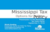 Testimony: Mississippi Tax Policy: Options for Reform