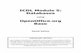 ICDL Module 5: Databases OpenOffice.org Base