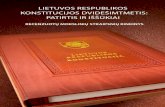 Lietuvos RespubLikos konstitucijos dvidešimtmetis: patiRtis iR iššūkiai